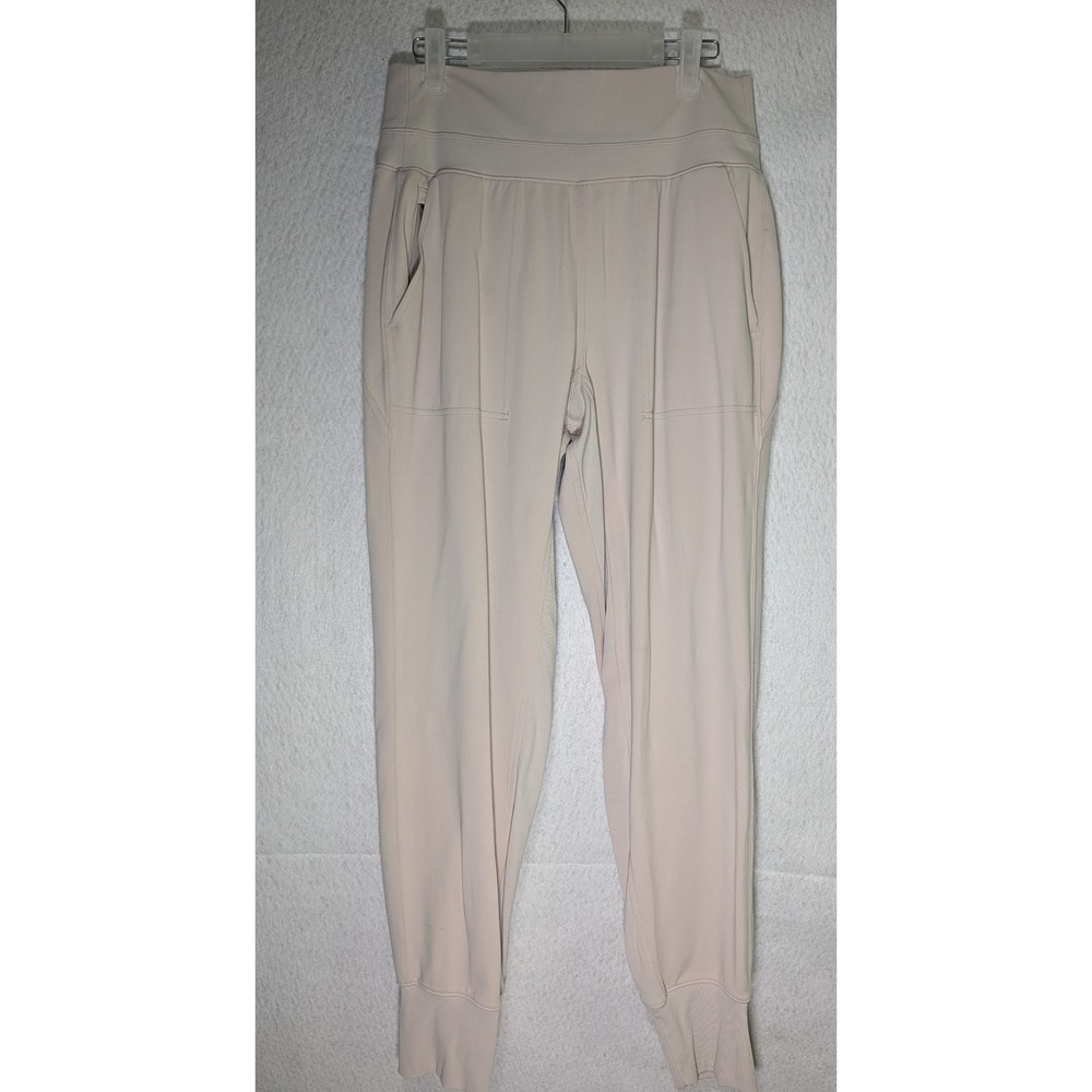 Athleta Venice Jogger Womens MT Medium Tall Beige High Rise Athletic Pants
